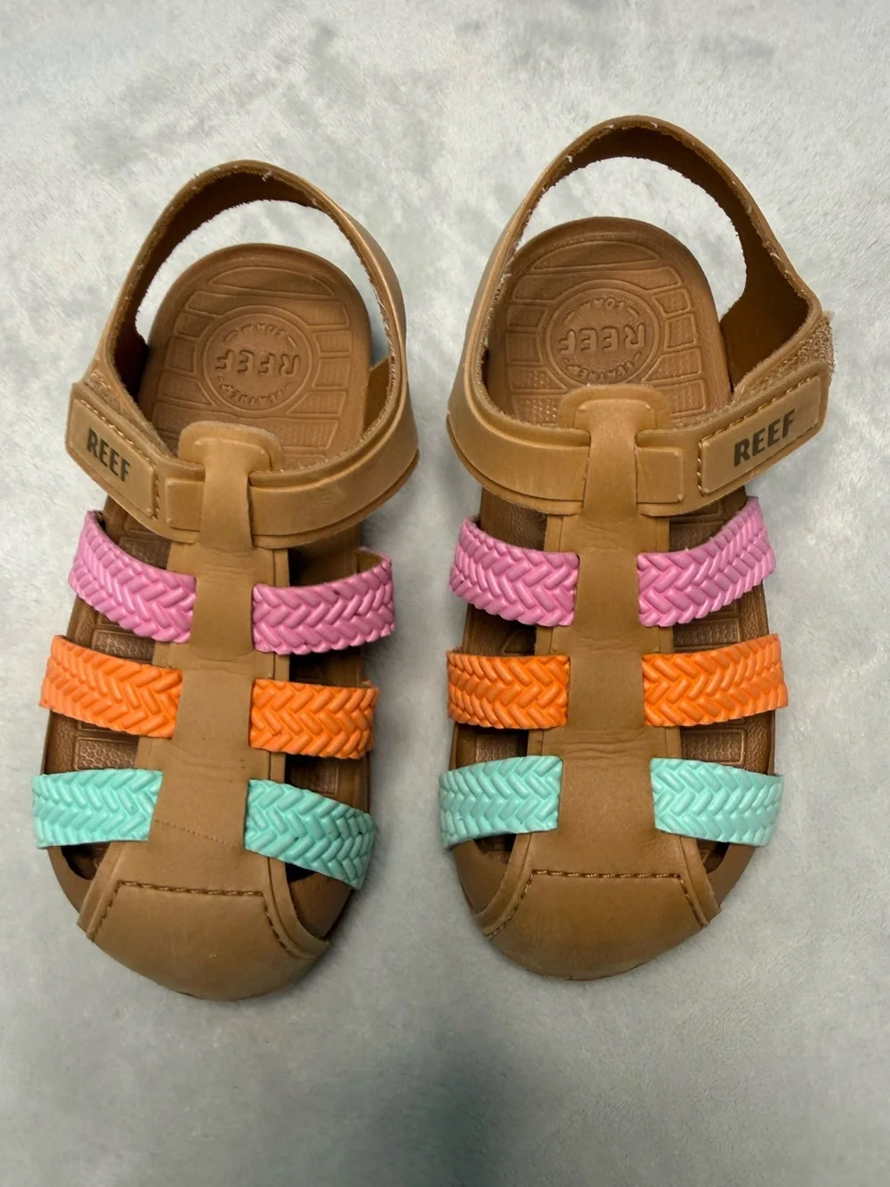 REEF Girl’s Little Water Beachy Sandals Sz 10
